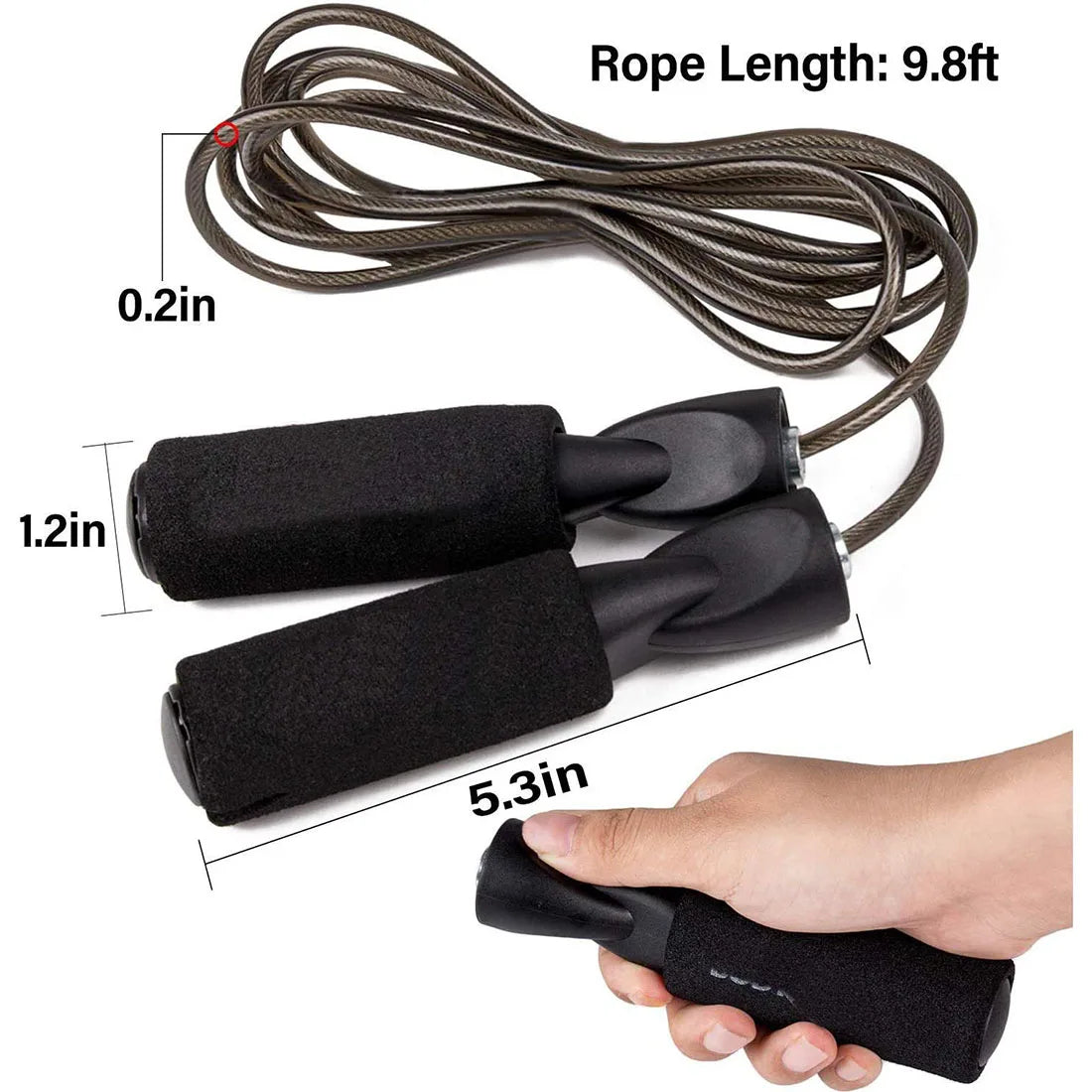 Jump Rope Speed Jumping Steel Wire Double Unders  MMA Boxing Skipping Workout Fitness Adjustable Length Exercise Training
