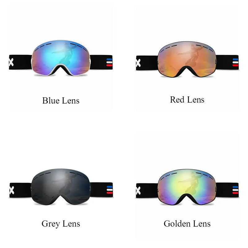 ELAX BRAND NEW Double Layers Anti-Fog Ski Goggles Snow Snowboard Glasses Snowmobile Eyewear Outdoor Sport Googles
