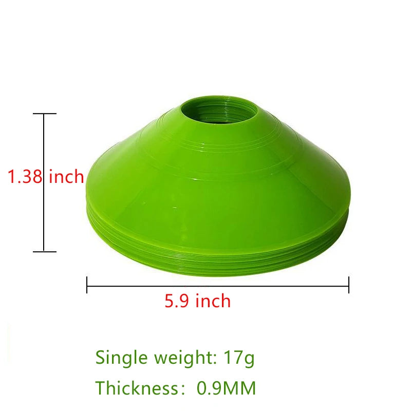 10pcs Cone Set Football Training Equipment for Kid Pro Disc Cones Agility Exercise Obstacles Avoiding Sport Training Accessories