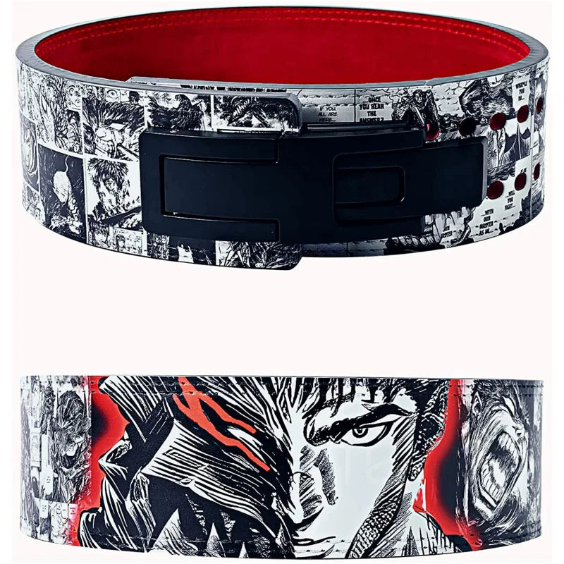 Berserk Anime Weightlifting Belt Leather Weight Lifting Lever Belt for Men Women Gym Fitness Powerlifting Waist and Back Support