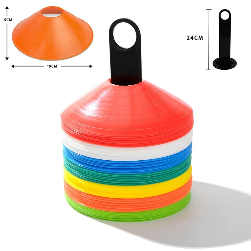 Soccer Cones Disc Con with Carry Bag and Holder Agility Training Field Markers Sports Cones Football Training Equipment Coaching