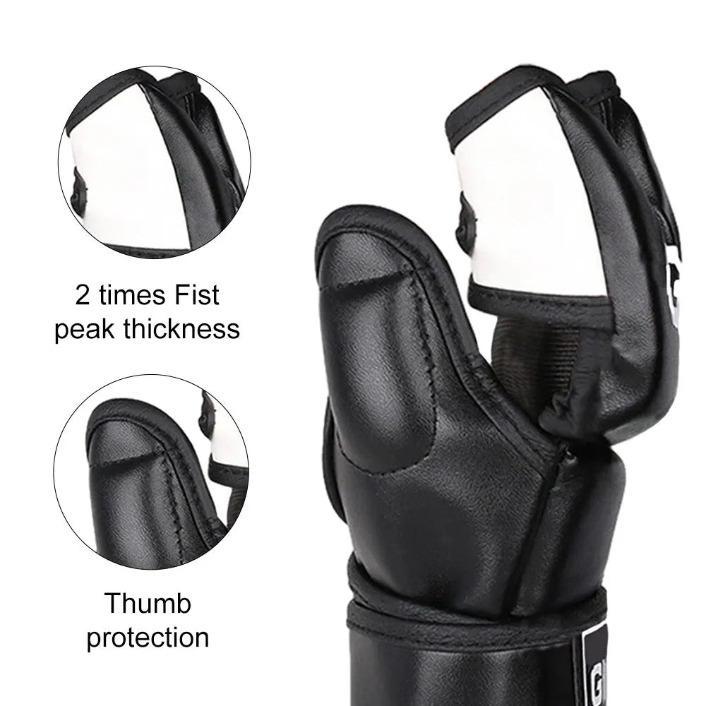 Unisex Adults Boxing Gloves Breathable Finger Protective Equipment for MMA Combat Training and Kickboxing