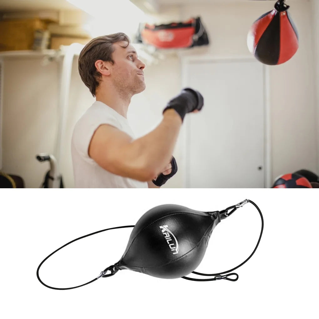 Quality PU Leather Boxing Punching Bag Pear Boxing Bag Inflatable Boxing Speed Bag Double End Training Reflex Speed Balls