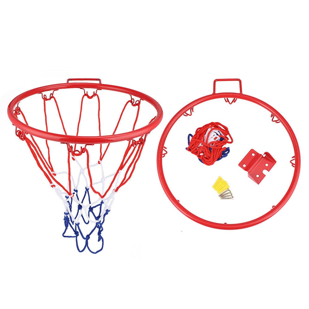 Basketball Ring Hoop Net Wall Mounted Outdoor Hanging Basket Set For Kids Wall Mounted Basketball Rim Net Indoor Outdoor Sport
