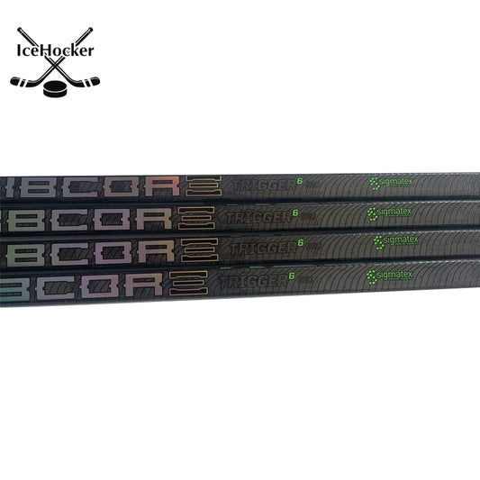 NEW ARRIVAL Ice Hockey Stick Trigger Series 6 pro with Grip Blank Carbon Hockey Sticks Tape SR P19 Flex 75/85/105