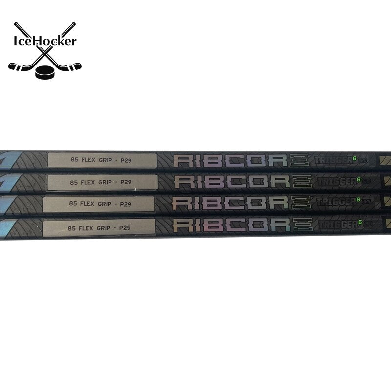 NEW ARRIVAL Ice Hockey Stick Trigger Series 6 pro with Grip Blank Carbon Hockey Sticks Tape SR P19 Flex 75/85/105